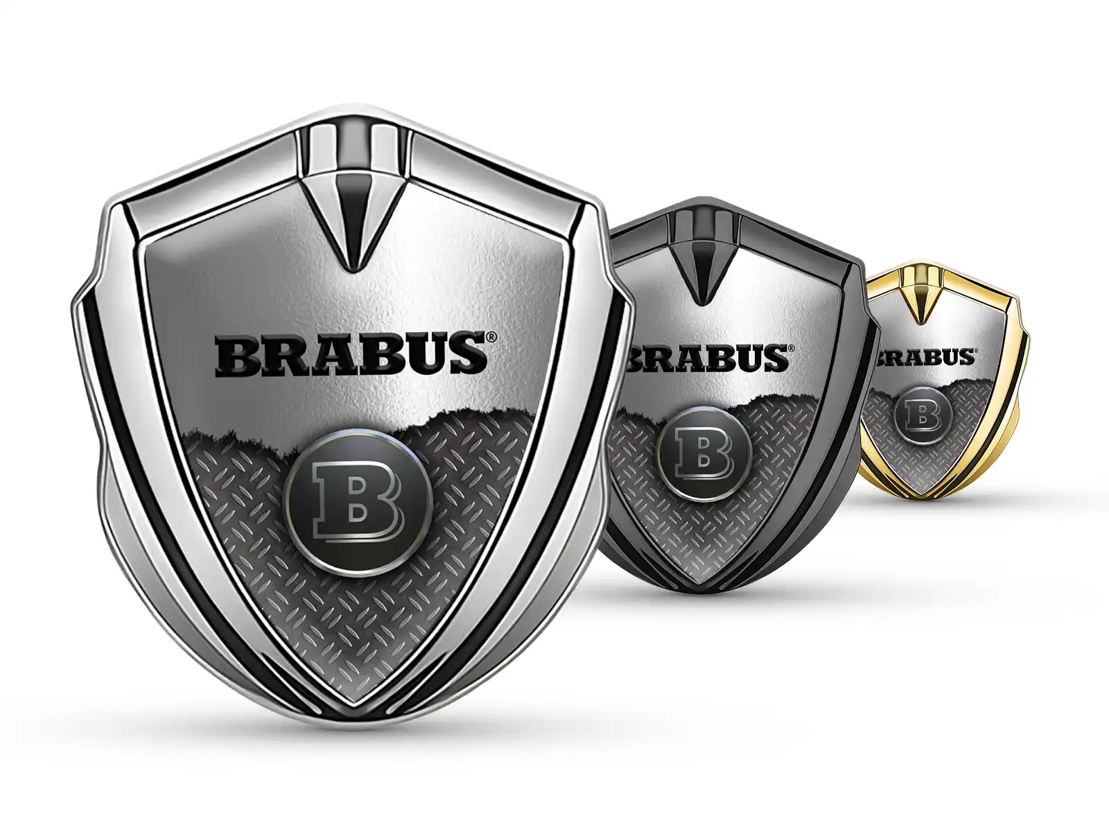 Brabus Abzeichen Selbstklebend Luxus Design Glänzendes Metall